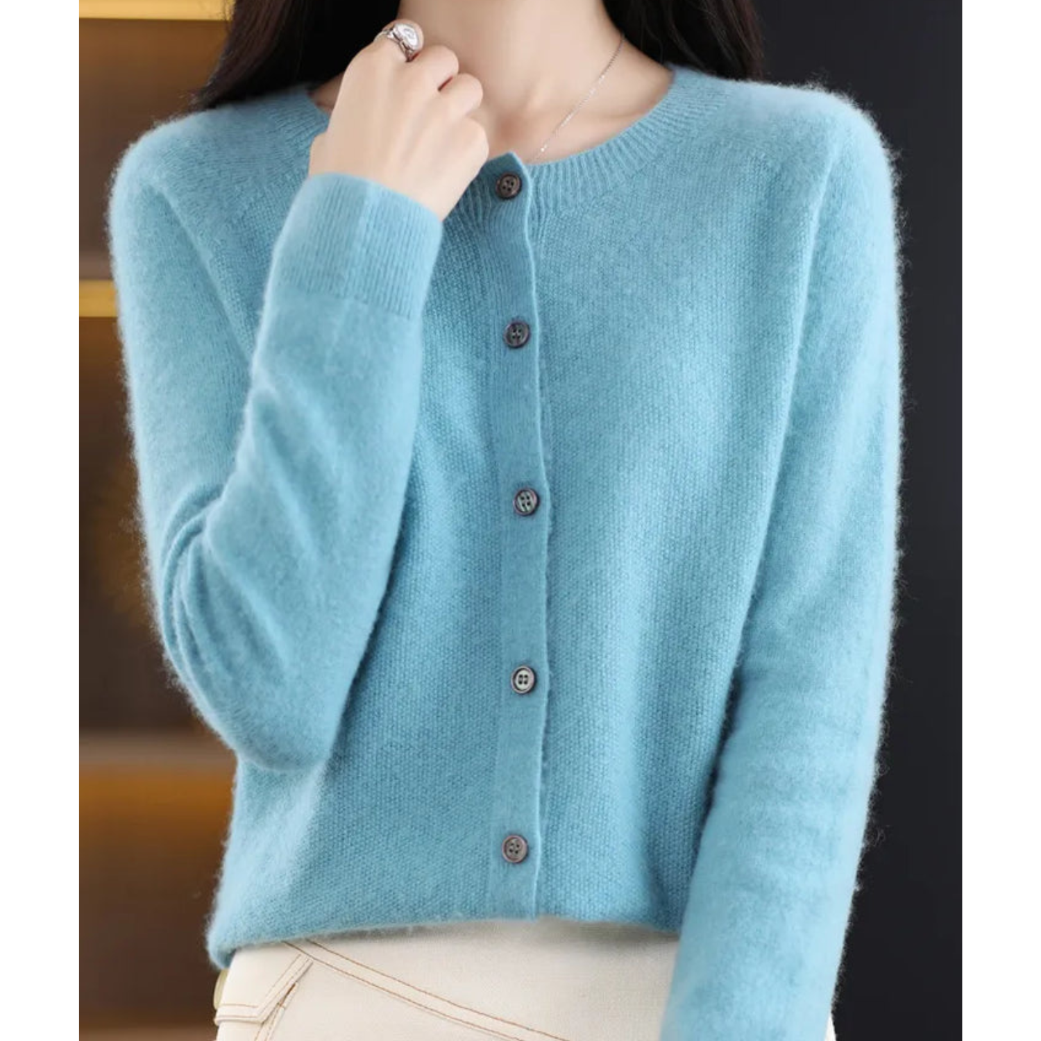 Elegant Button Cardigan Sweater | Leona | Women