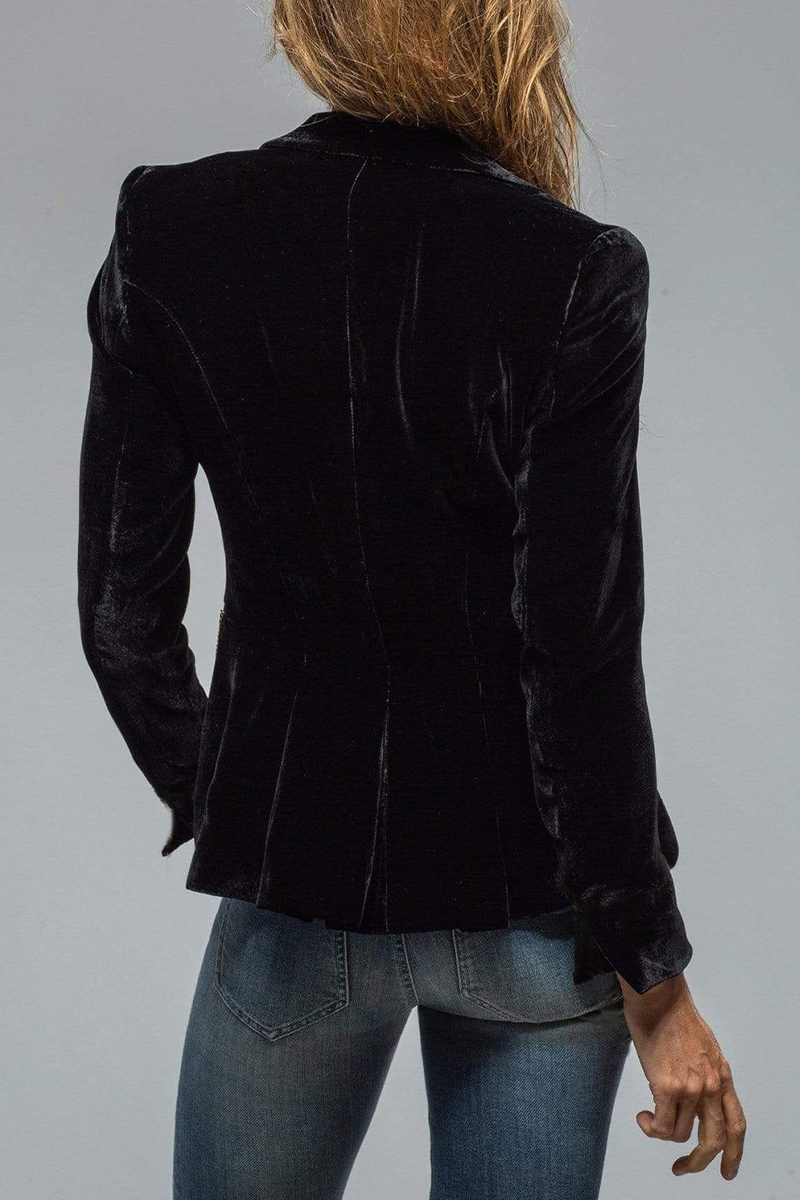 Claudette | Retro Velvet Blazer with Pockets Women