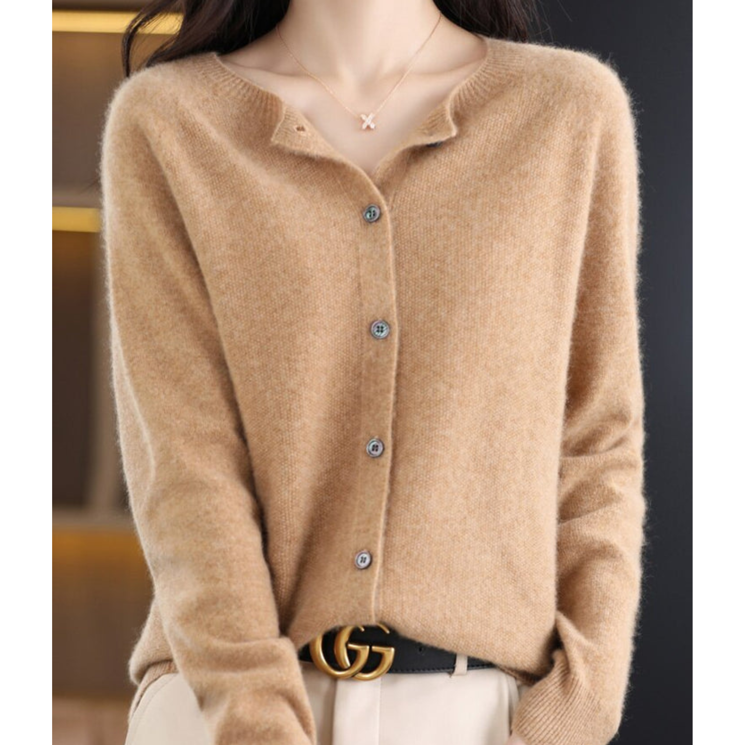 Elegant Button Cardigan Sweater | Leona | Women