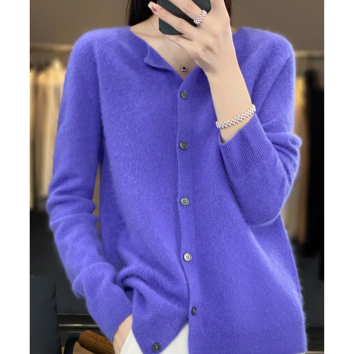 Elegant Button Cardigan Sweater | Leona | Women