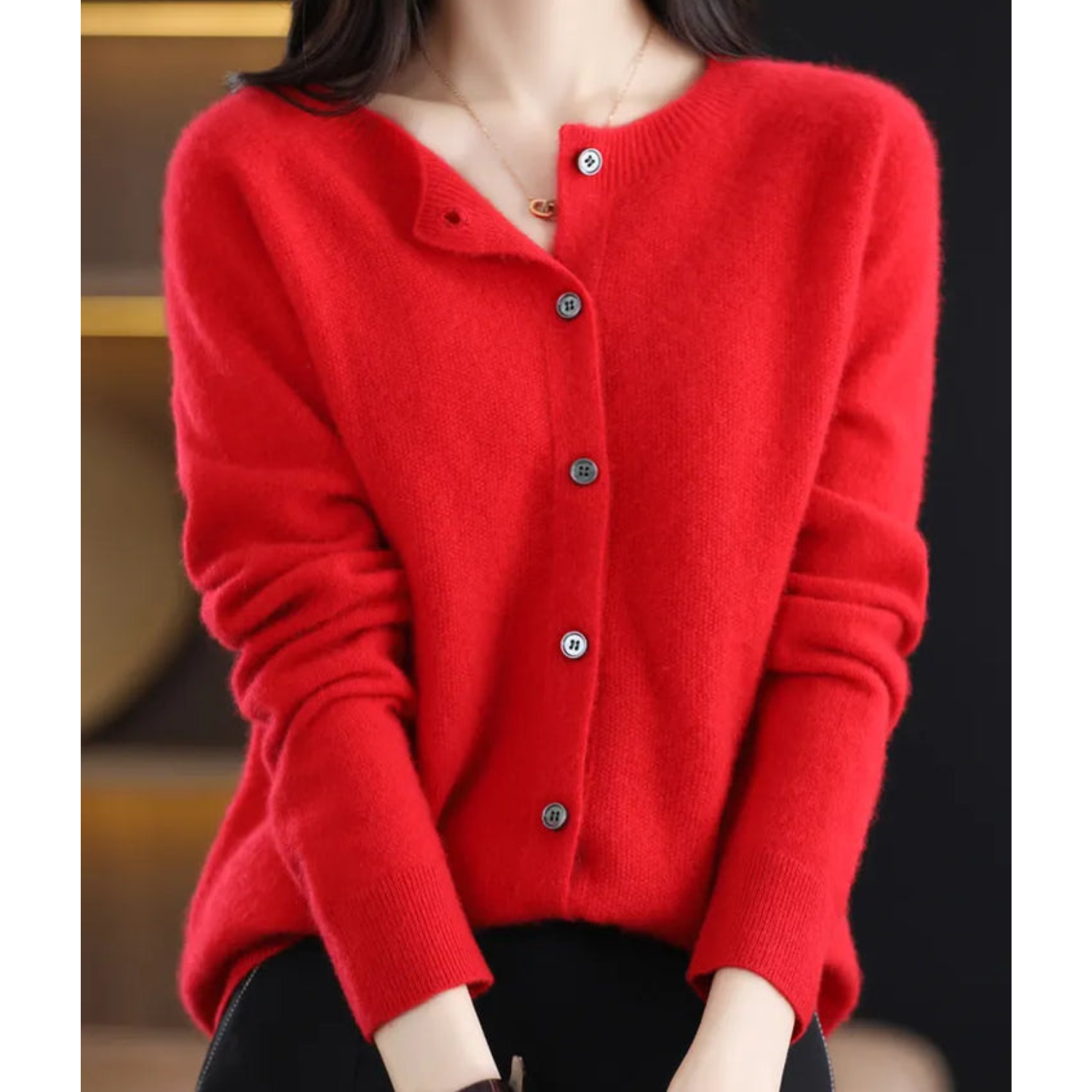 Elegant Button Cardigan Sweater | Leona | Women