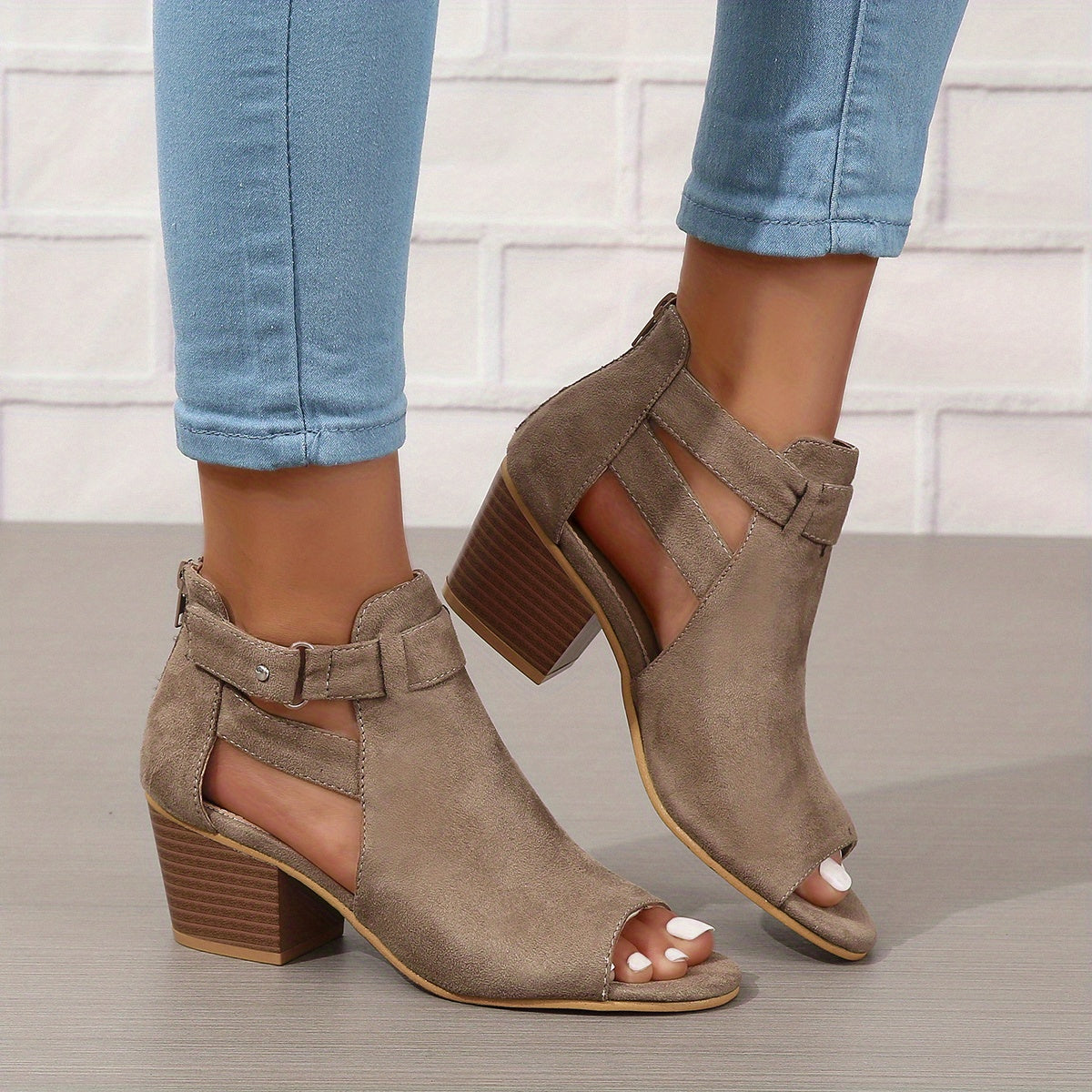 Elegant Suede Look Ankle Boots with Heel for Women | Eco-friendly Materials Ideal for Every Season 2