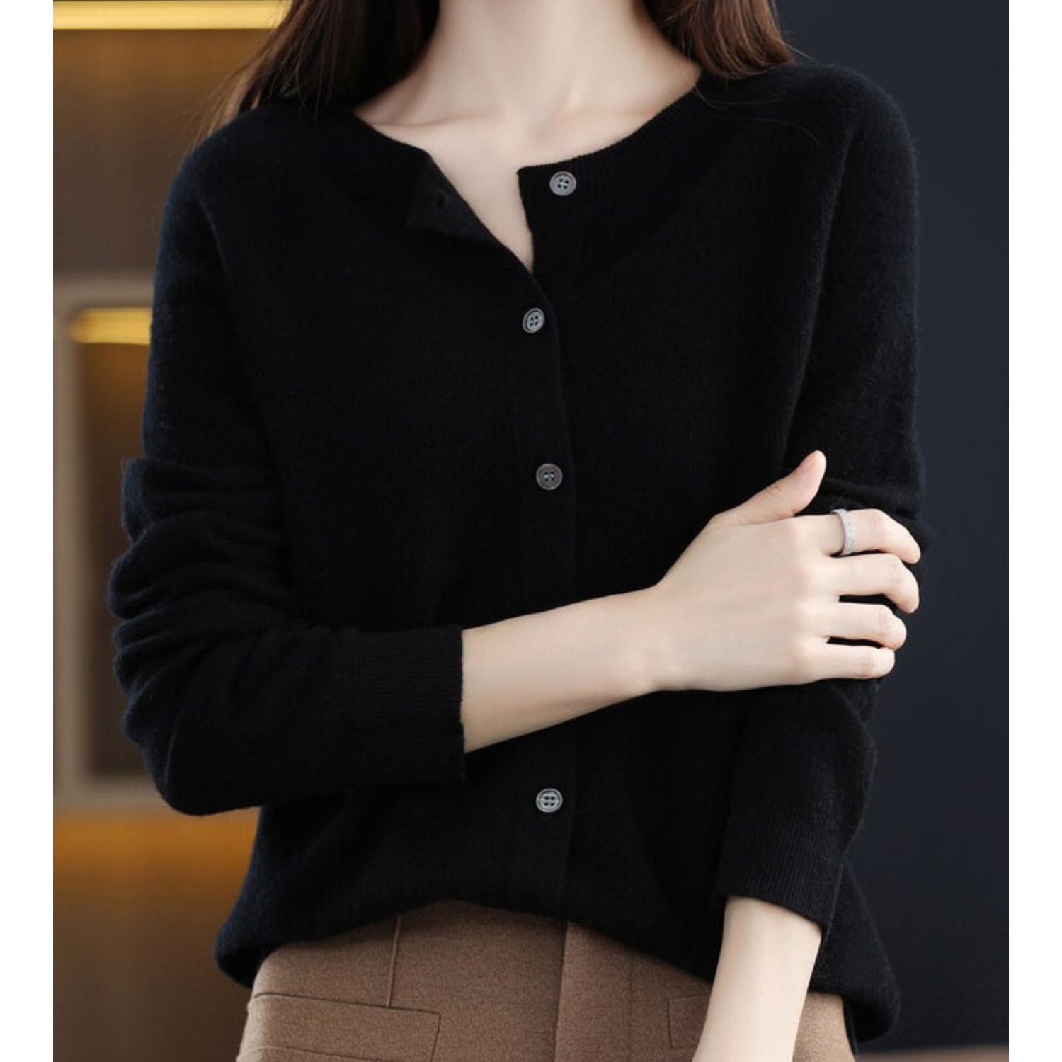 Elegant Button Cardigan Sweater | Leona | Women