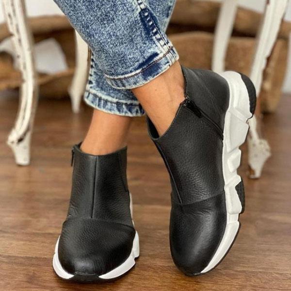 Elegant Flat Ankle Boots with Zipper for Women | Ideal for Everyday Wear 4