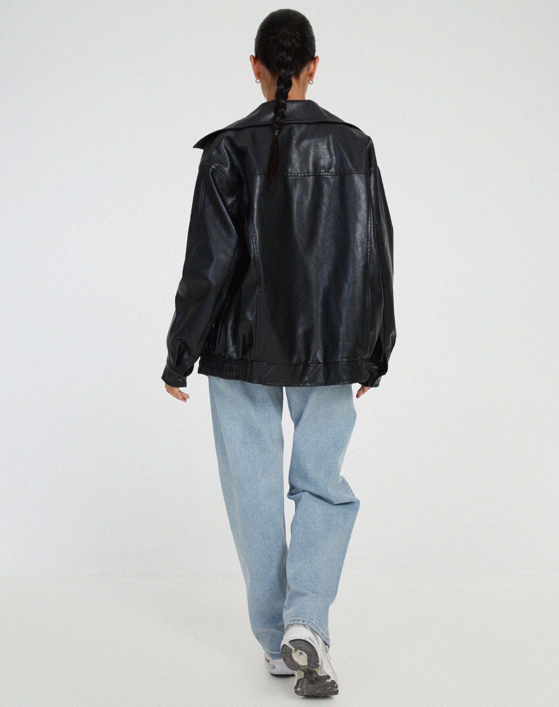 Oversized Leather Jacket | Casual PU Outerwear Women