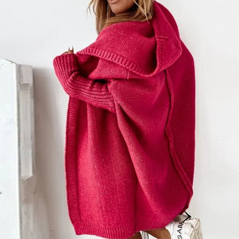 Oversized Hooded Knit Cardigan | Noemi | Women