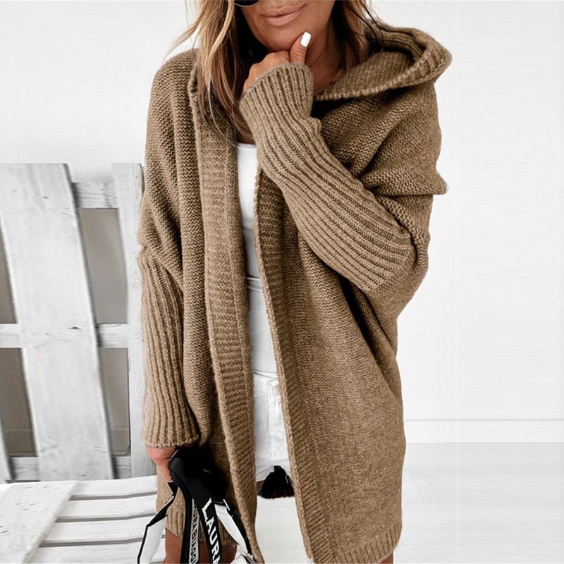 Oversized Hooded Knit Cardigan | Noemi | Women