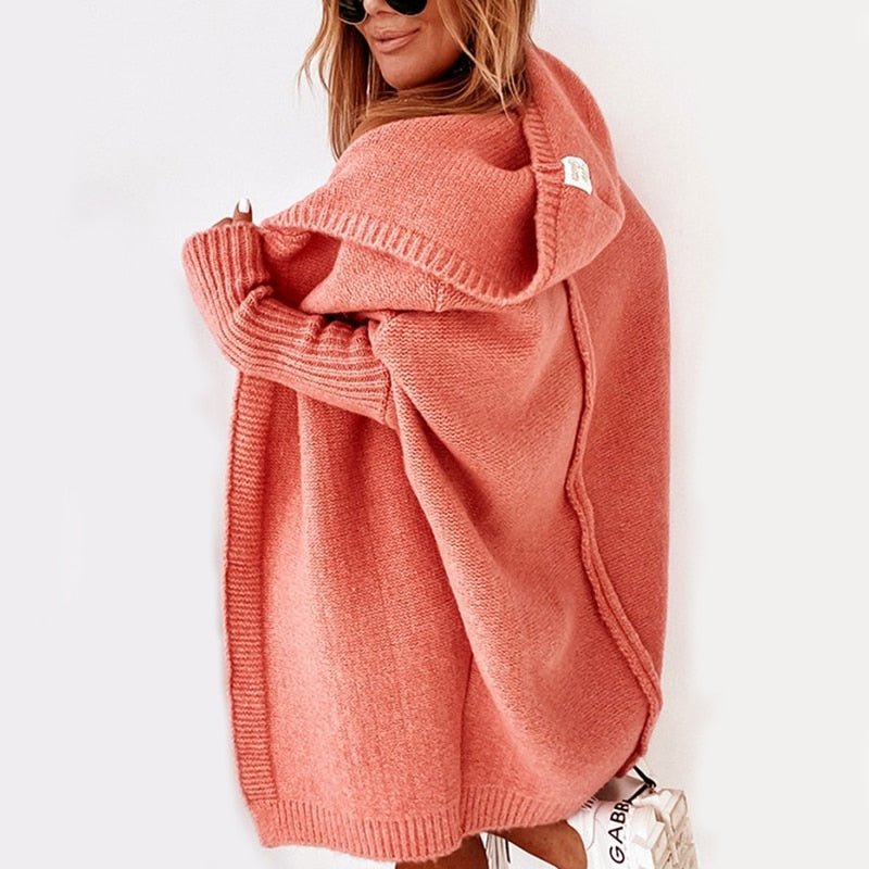Oversized Hooded Knit Cardigan | Noemi | Women