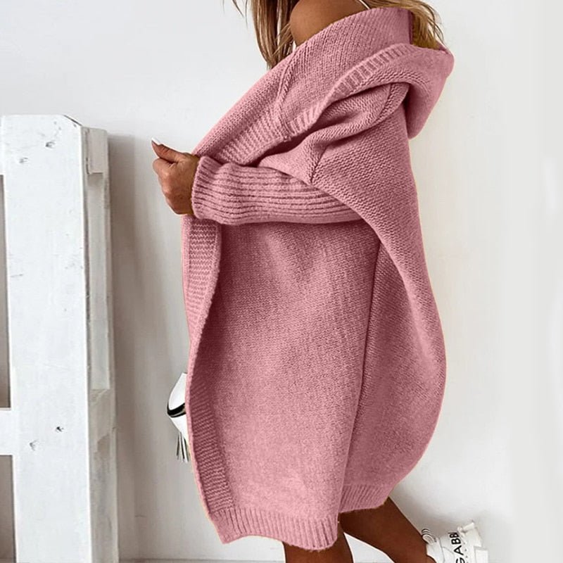 Oversized Hooded Knit Cardigan | Noemi | Women