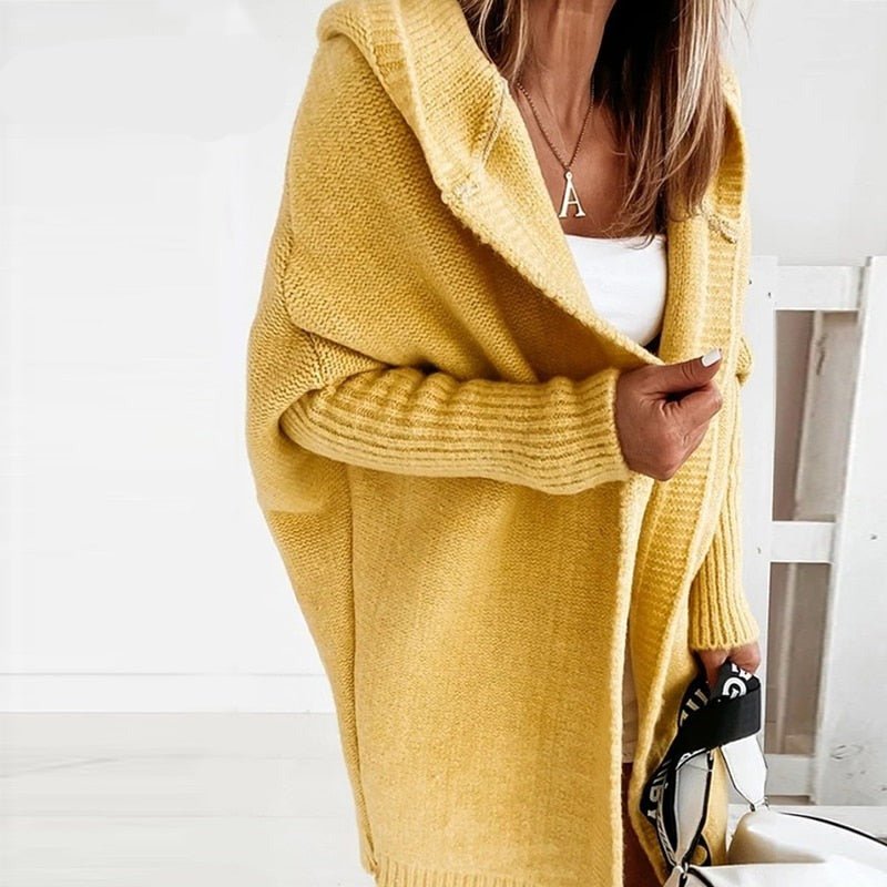 Oversized Hooded Knit Cardigan | Noemi | Women
