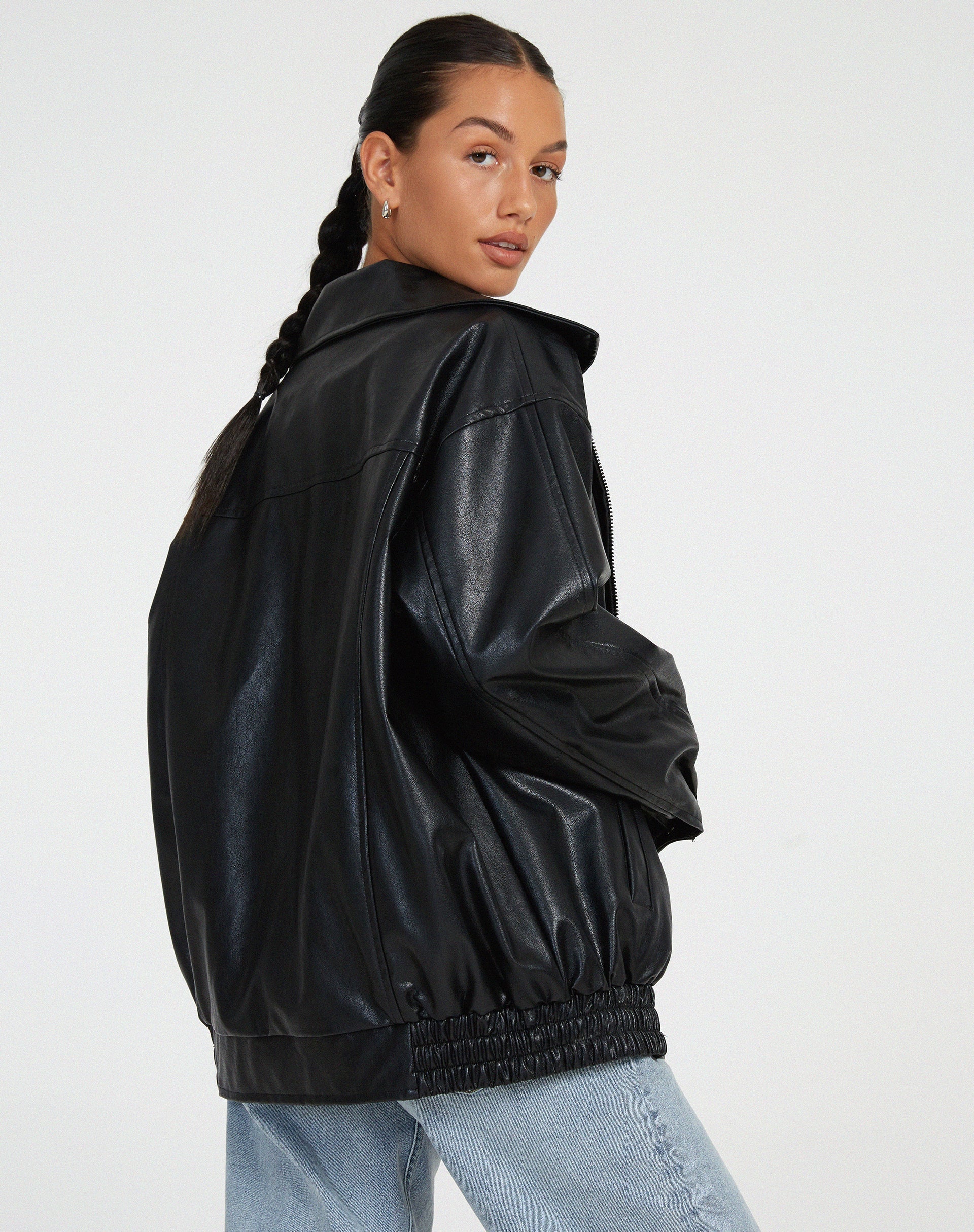 Oversized Leather Jacket | Casual PU Outerwear Women