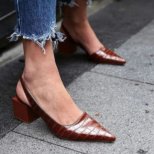 Lauren | Pointed-Toe Slingback Pumps 0