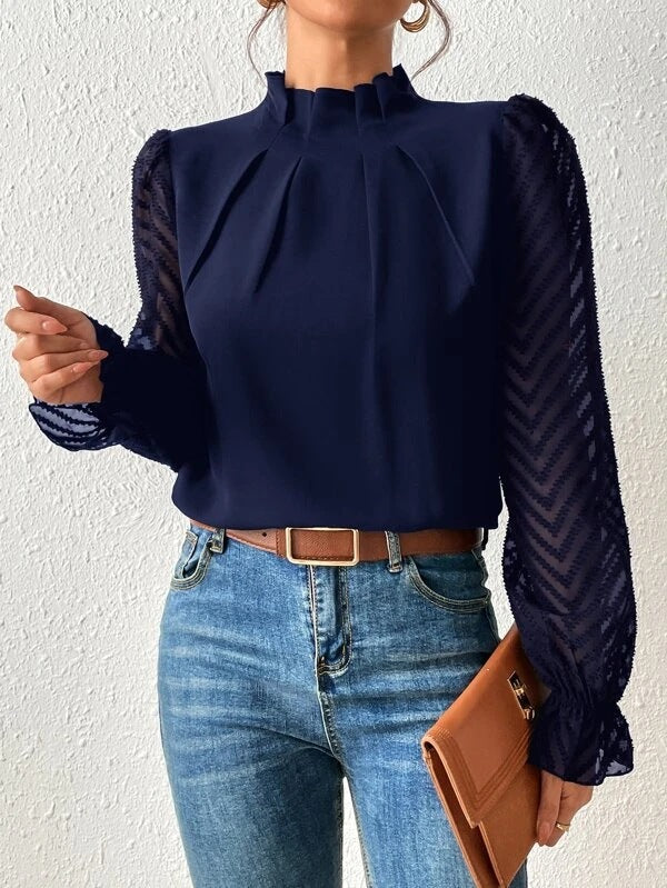 Patterned Blouse | Elegant Everyday Top | Women | Amara