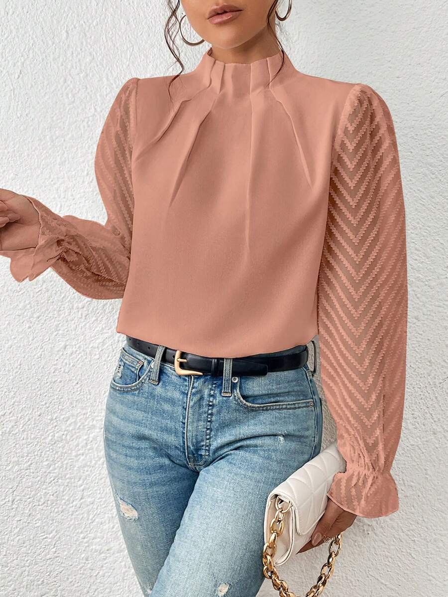 Patterned Blouse | Elegant Everyday Top | Women | Amara