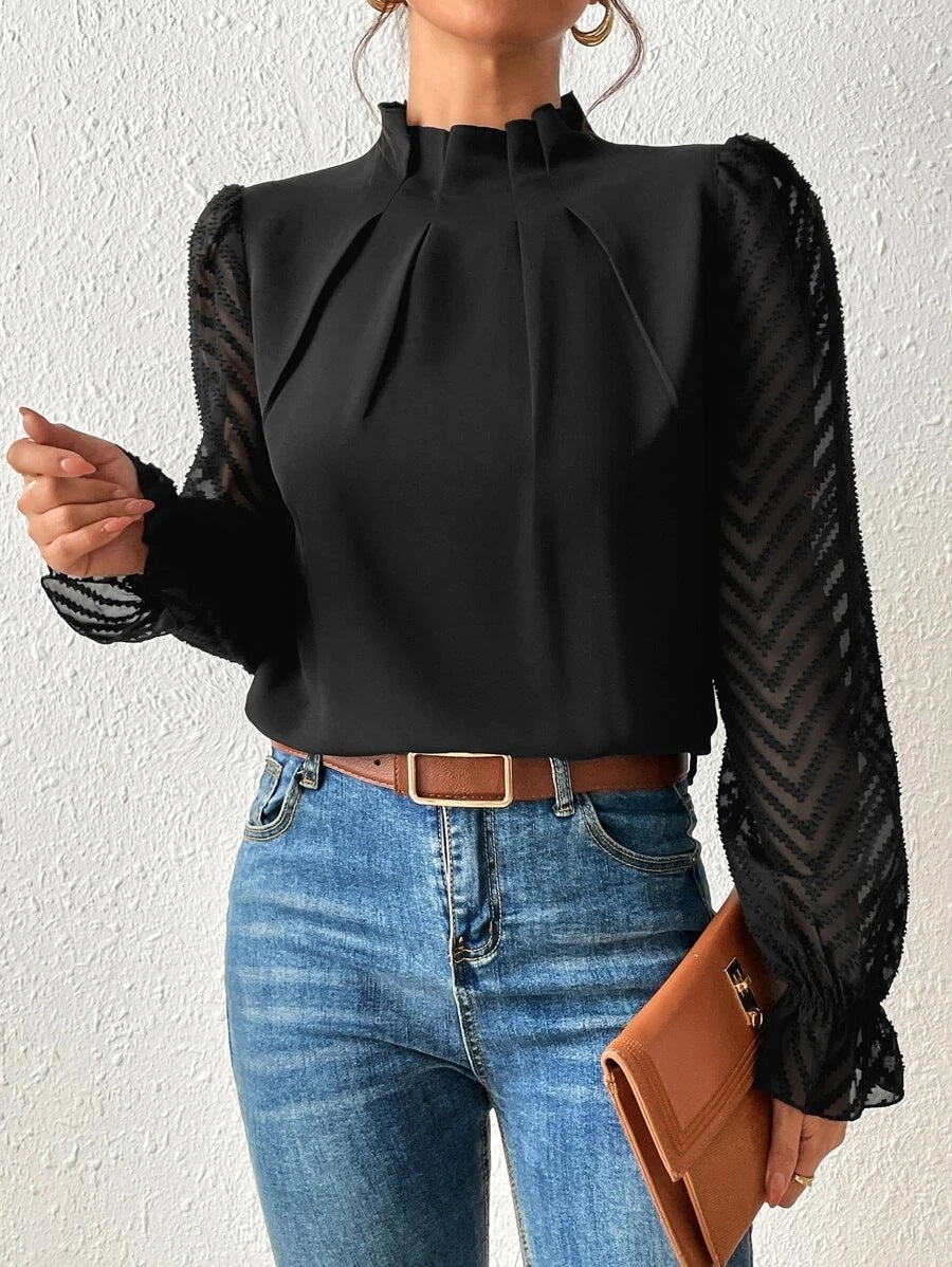 Patterned Blouse | Elegant Everyday Top | Women | Amara