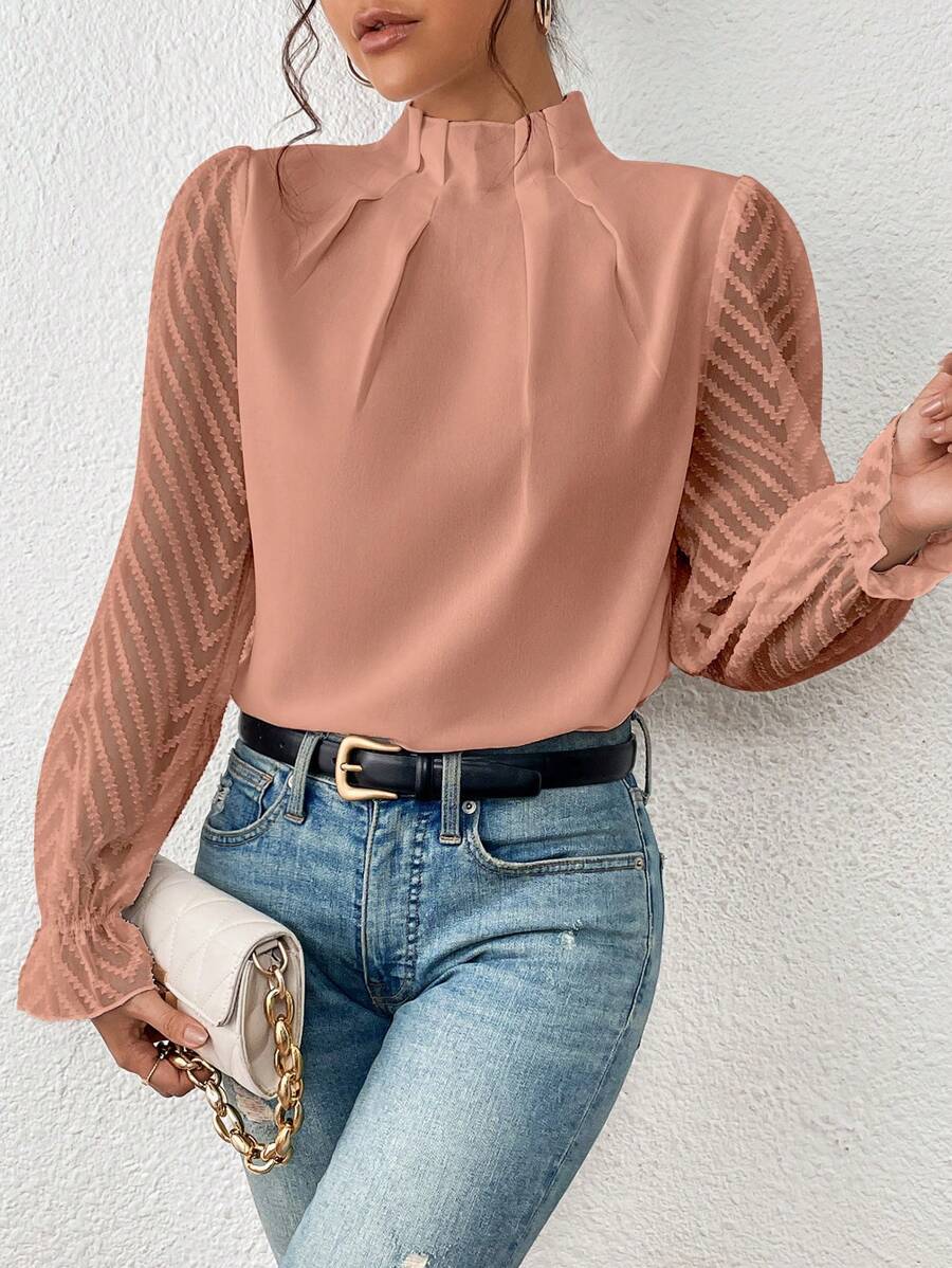 Patterned Blouse | Elegant Everyday Top | Women | Amara