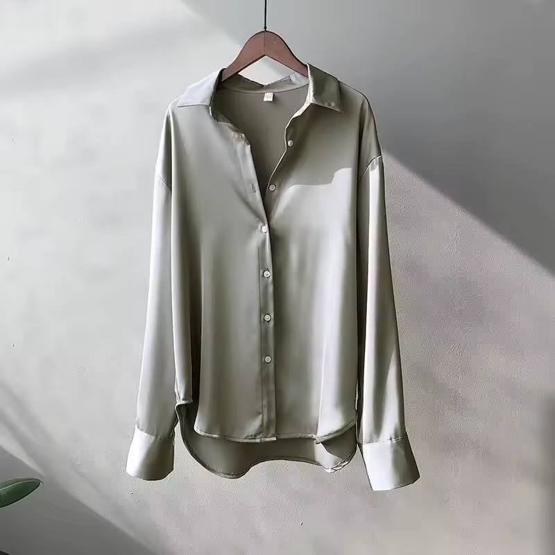 Elegant Silk Blouse | Long Sleeve Classic Shirt | Amara Women