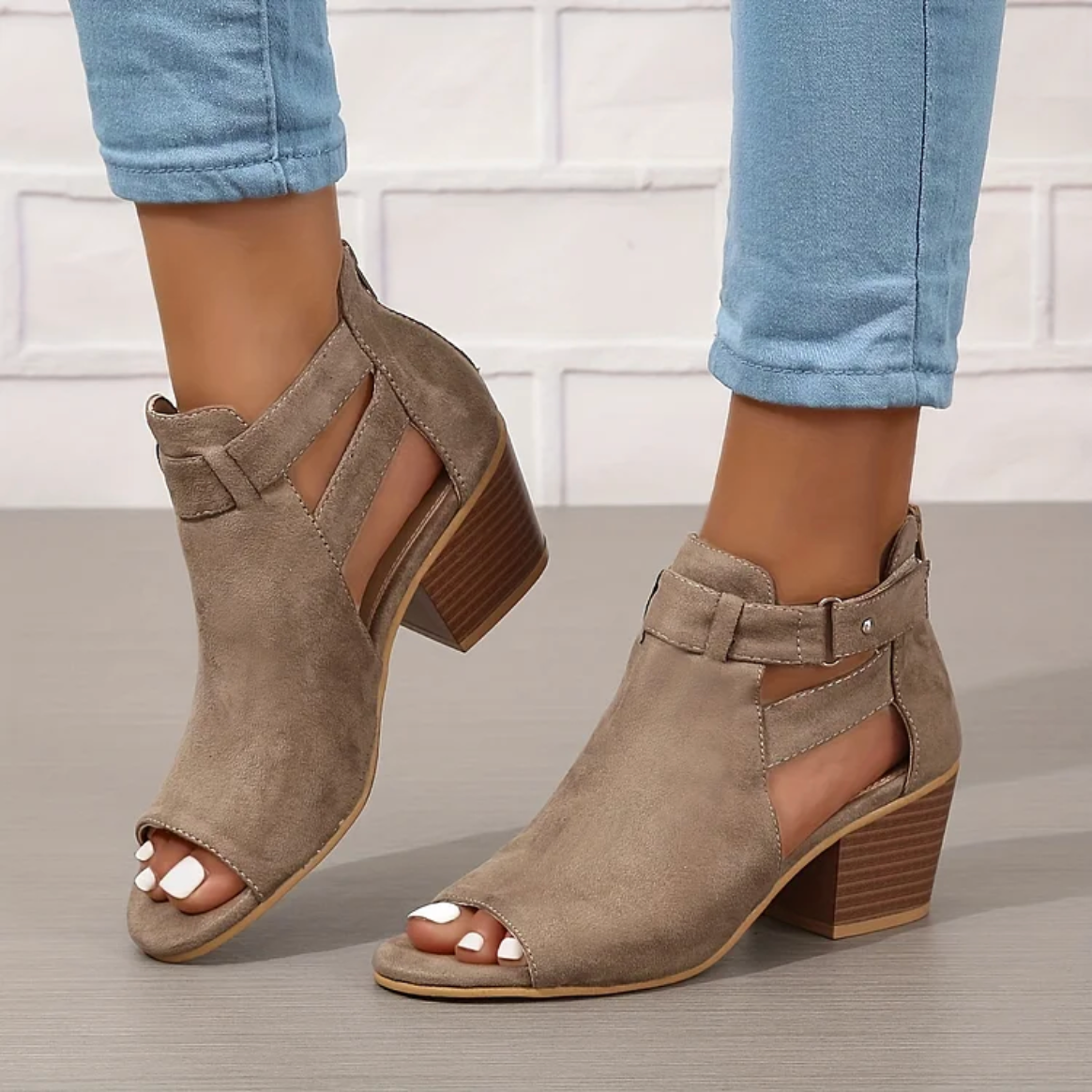 Elegant Suede Look Ankle Boots with Heel for Women | Eco-friendly Materials Ideal for Every Season 1