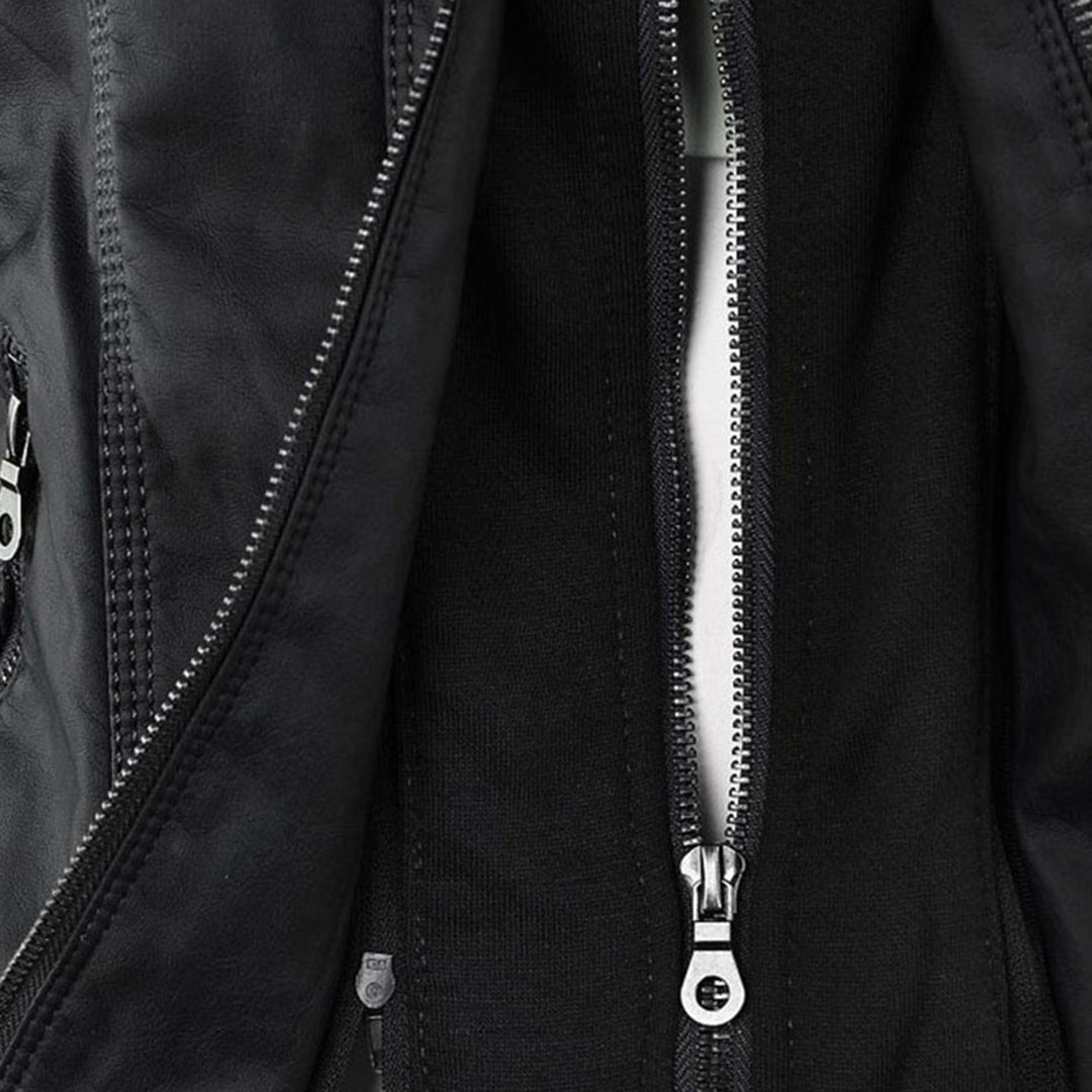 PU Leather Hooded Jacket | Elvira | Women