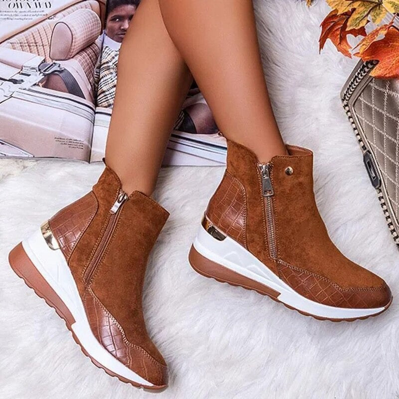 Casual Ankle Boots with Zipper and Heel for Women | Great for Casual Days 1