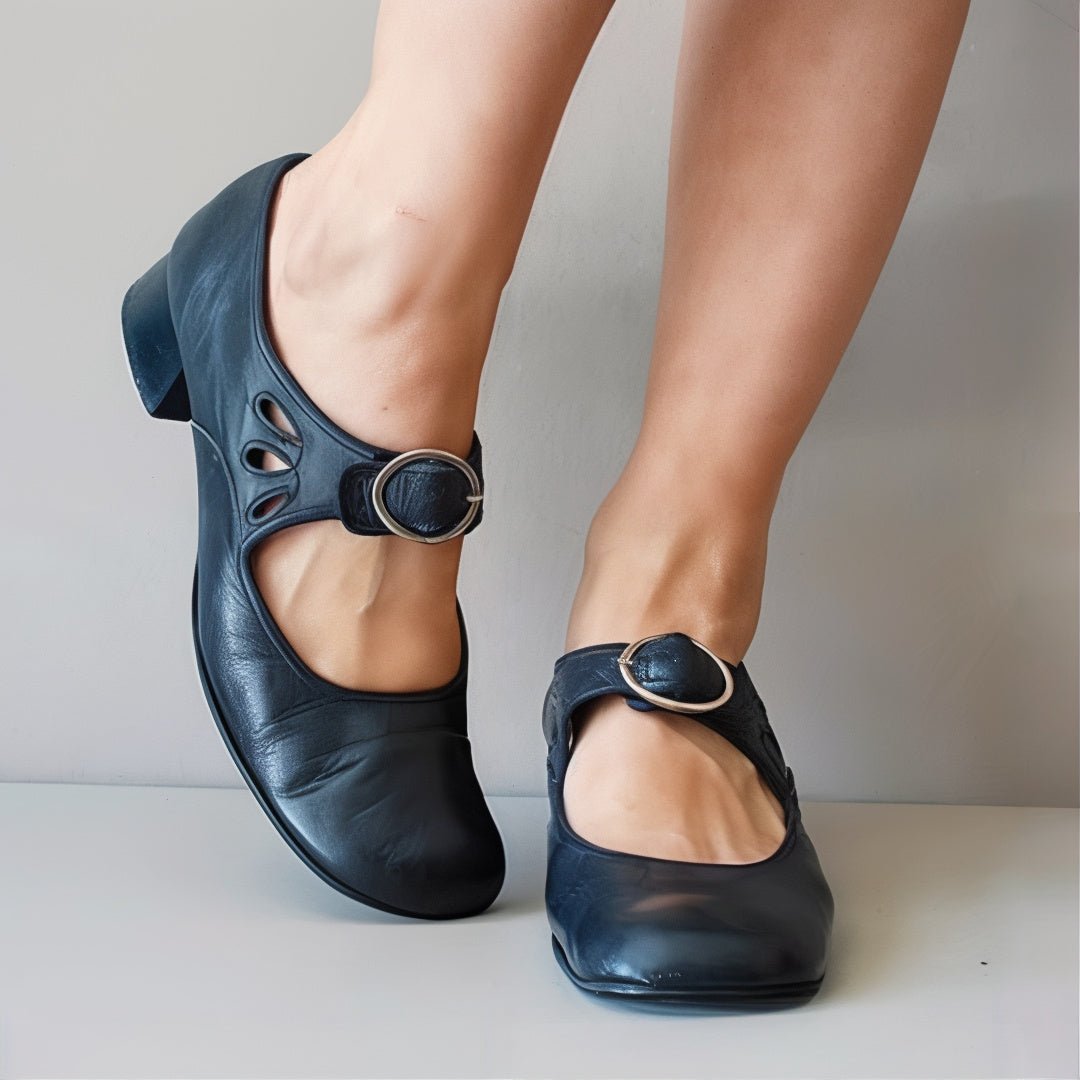 Soft Leather Mary Jane Sandals | Cushioned & Wide Fit | Lizzy | Women